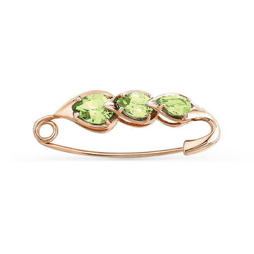 Сапфир каталог товаров Брошь из золота с хризолитом