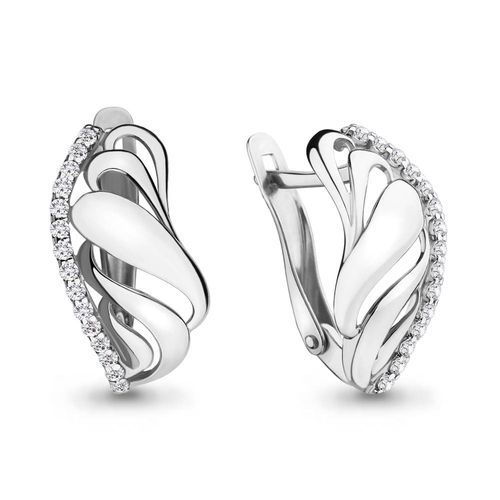 Сапфир каталог товаров Серьги из серебра с фианитом