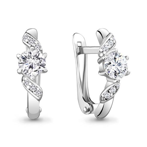 Сапфир каталог товаров Серьги из серебра с фианитом