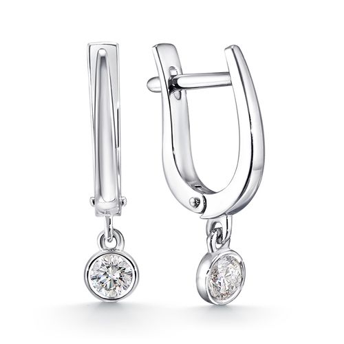 Сапфир каталог товаров Серьги из белого золота с бриллиантом