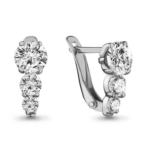 Сапфир каталог товаров Серьги из серебра с фианитом