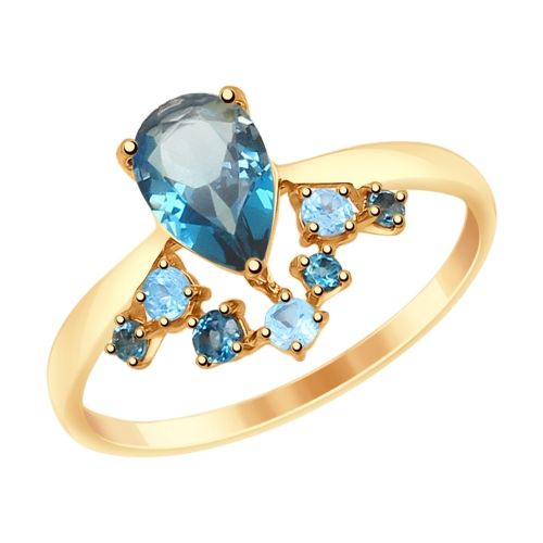 Сапфир каталог товаров Кольцо из золота с топазом, топазом