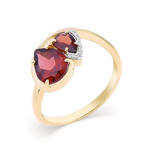 Сапфир каталог товаров Кольцо из золота с фианитом, гранатом