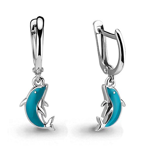 Сапфир каталог товаров Серьги детские из серебра с эмалью