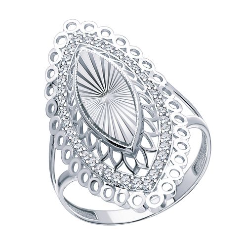 Сапфир каталог товаров Кольцо из серебра с фианитом