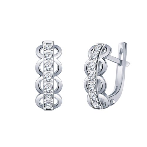 Сапфир каталог товаров Серьги из серебра с фианитом