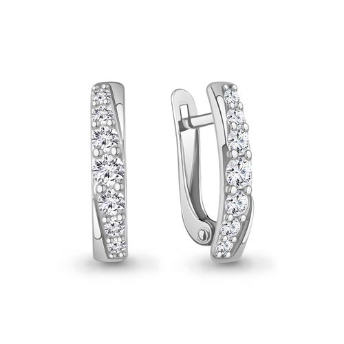 Сапфир каталог товаров Серьги из серебра с фианитом