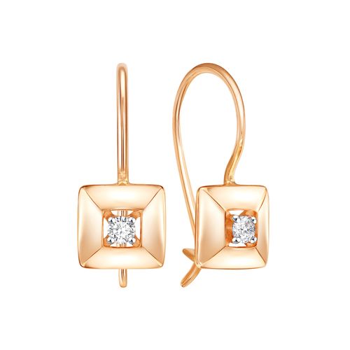 Сапфир каталог товаров Серьги детские из золота с фианитом