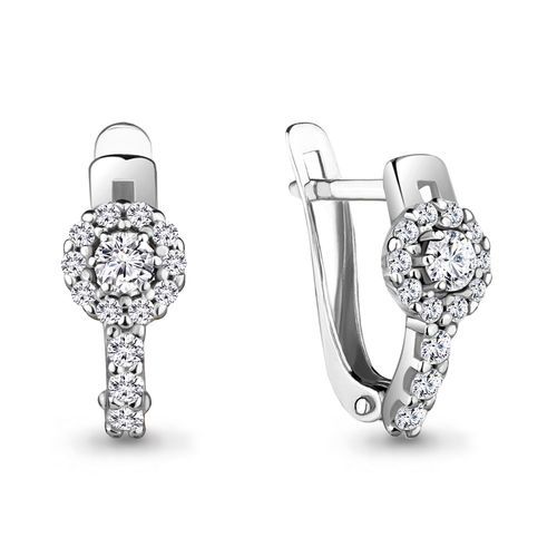 Сапфир каталог товаров Серьги из серебра с фианитом