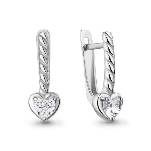 Сапфир каталог товаров Серьги из серебра с фианитом