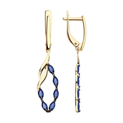 Сапфир каталог товаров Серьги из золота с фианитом