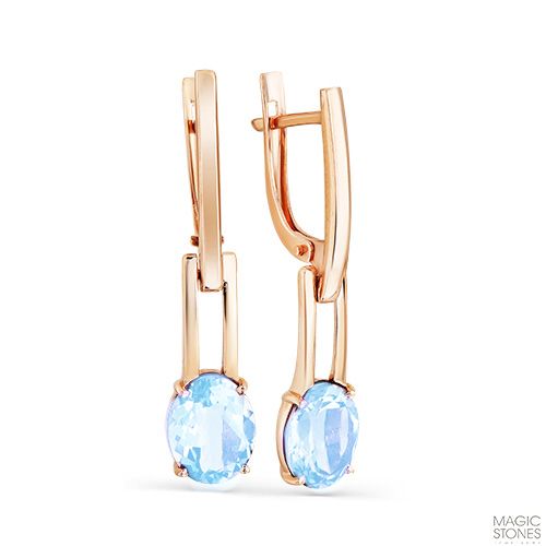 Сапфир каталог товаров Серьги из золота с топазом