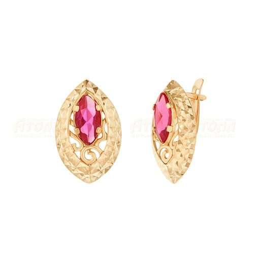 Сапфир каталог товаров Серьги из золота с фианитом