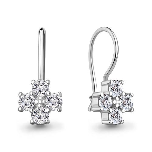 Сапфир каталог товаров Серьги детские из серебра с фианитом