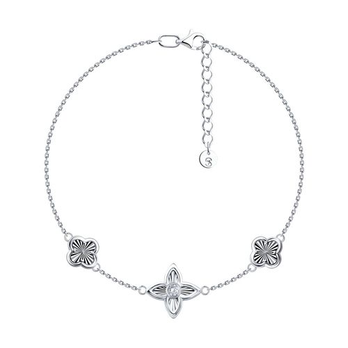 Сапфир каталог товаров Браслет женский из серебра с фианитом