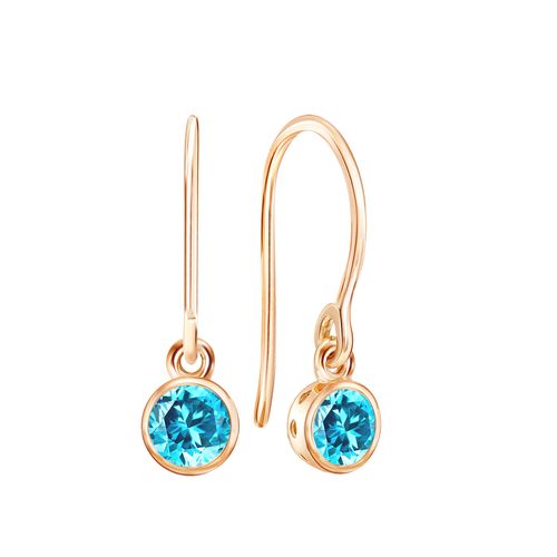 Сапфир каталог товаров Серьги детские из золота с фианитом