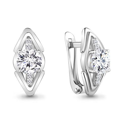 Сапфир каталог товаров Серьги из серебра с фианитом