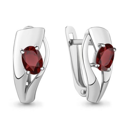 Сапфир каталог товаров Серьги из серебра с гранатом