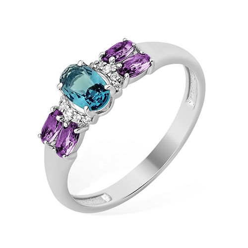 Сапфир каталог товаров Кольцо из серебра с фианитом