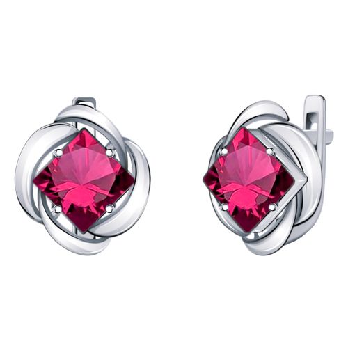 Сапфир каталог товаров Серьги из серебра с фианитом