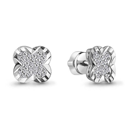 Сапфир каталог товаров Серьги гвоздики из серебра с фианитом