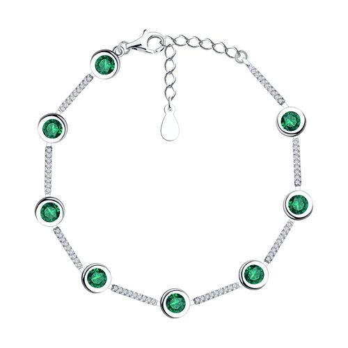 Сапфир каталог товаров Браслет женский из серебра с фианитом