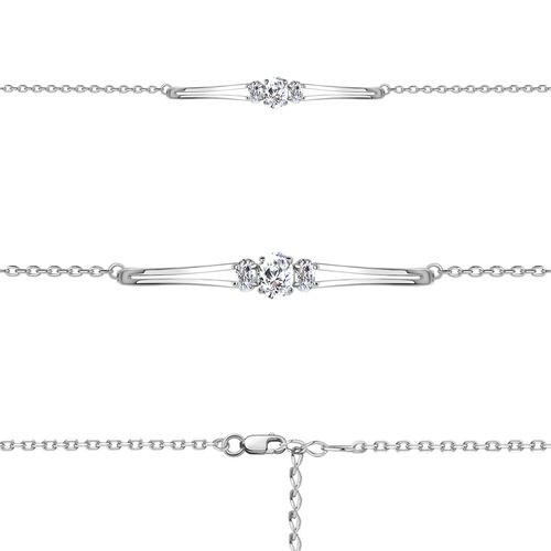 Сапфир каталог товаров Браслет женский из серебра с фианитом