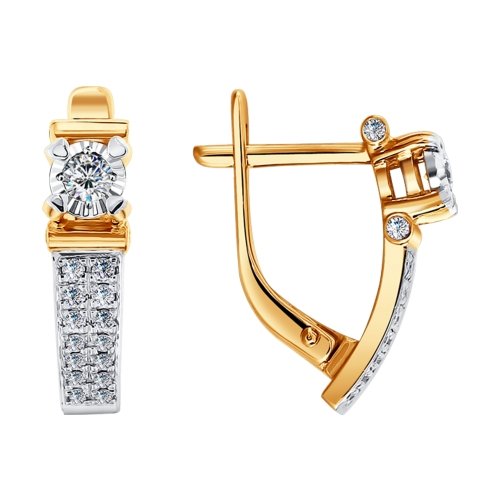 Сапфир каталог товаров Серьги из золота с бриллиантом