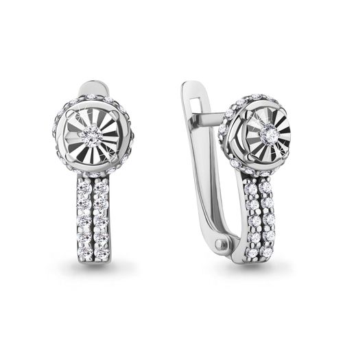 Сапфир каталог товаров Серьги из серебра с фианитом