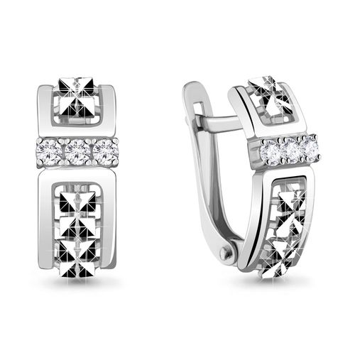 Сапфир каталог товаров Серьги из серебра с фианитом