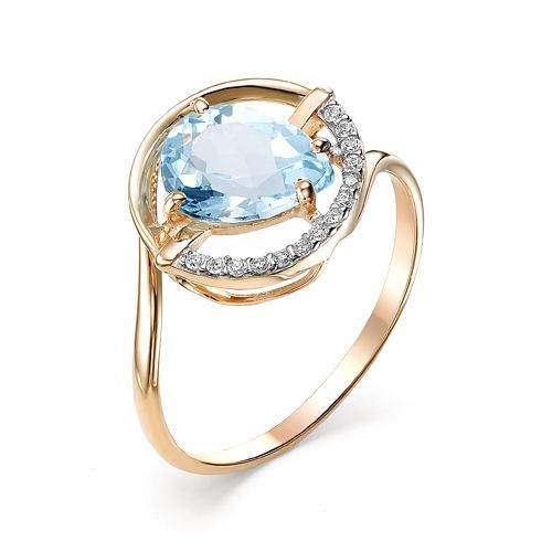 Сапфир каталог товаров Кольцо из золота с фианитом, топазом