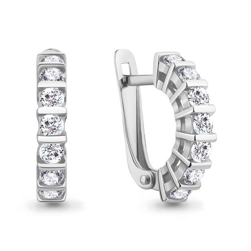 Сапфир каталог товаров Серьги из серебра с фианитом