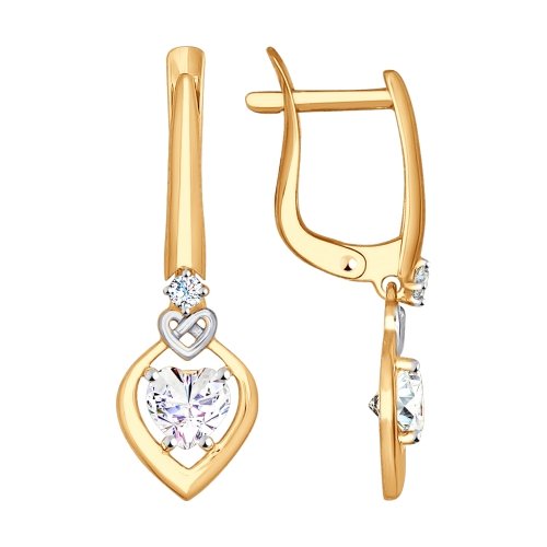 Сапфир каталог товаров Серьги из золота с фианитом