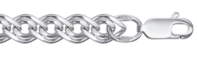 Сапфир каталог товаров Цепь нонна с алмазной гранью из серебра