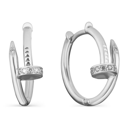 Сапфир каталог товаров Серьги из белого золота с бриллиантом