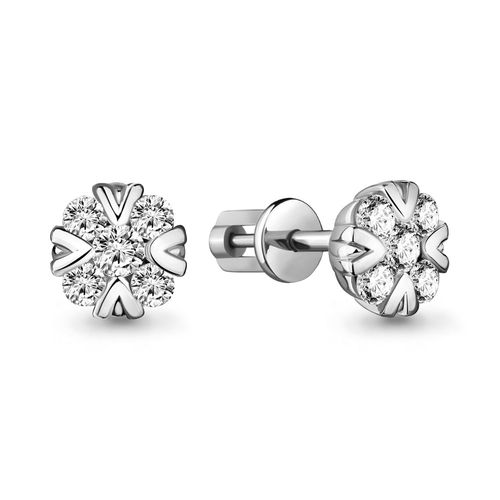 Сапфир каталог товаров Серьги гвоздики из серебра с фианитом