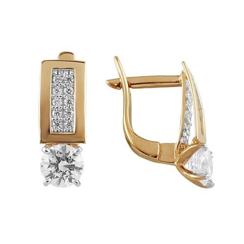 Сапфир каталог товаров Серьги из золота с фианитом