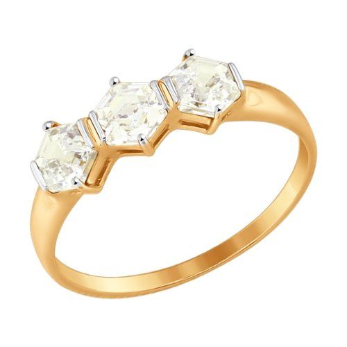 Сапфир каталог товаров Кольцо из золота с фианитом