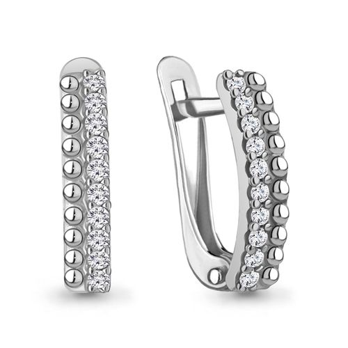 Сапфир каталог товаров Серьги из серебра с фианитом