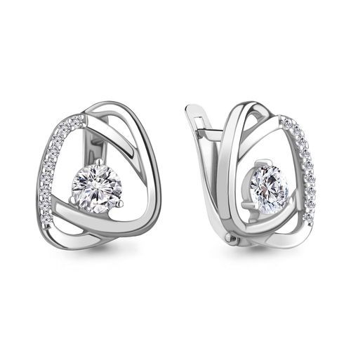 Сапфир каталог товаров Серьги из серебра с фианитом