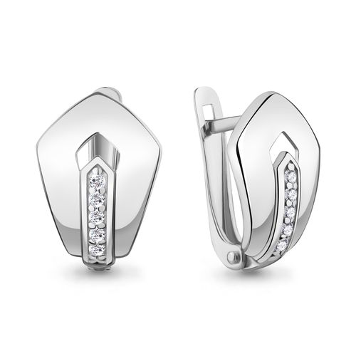 Сапфир каталог товаров Серьги из серебра с фианитом