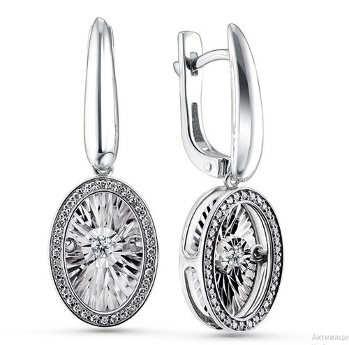 Сапфир каталог товаров Серьги из белого золота с бриллиантом
