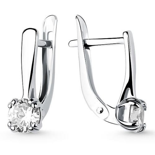 Сапфир каталог товаров Серьги из серебра с фианитом