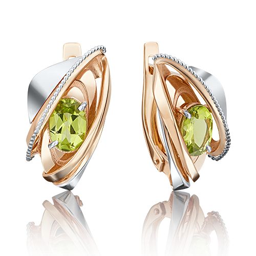 Сапфир каталог товаров Серьги из золота с хризолитом