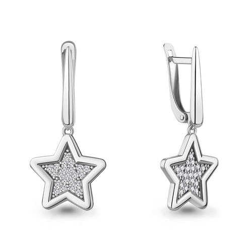 Сапфир каталог товаров Серьги из серебра с фианитом