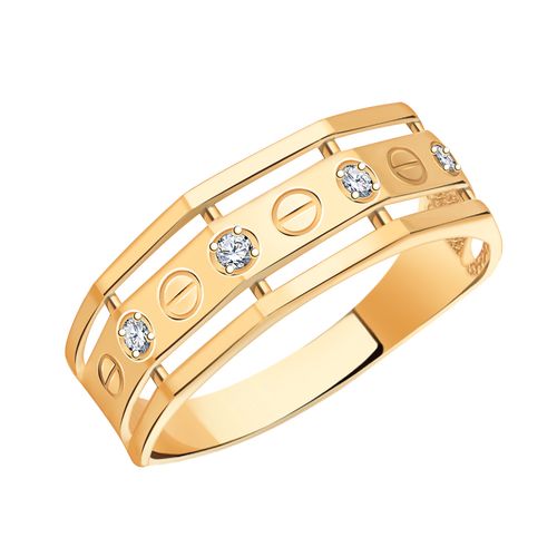 Сапфир каталог товаров Кольцо из золота с фианитом