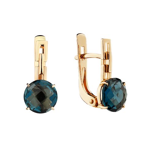 Сапфир каталог товаров Серьги из золота с топазом