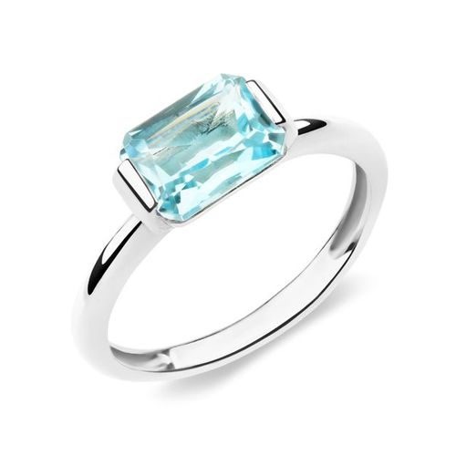 Сапфир каталог товаров Кольцо из серебра с топазом