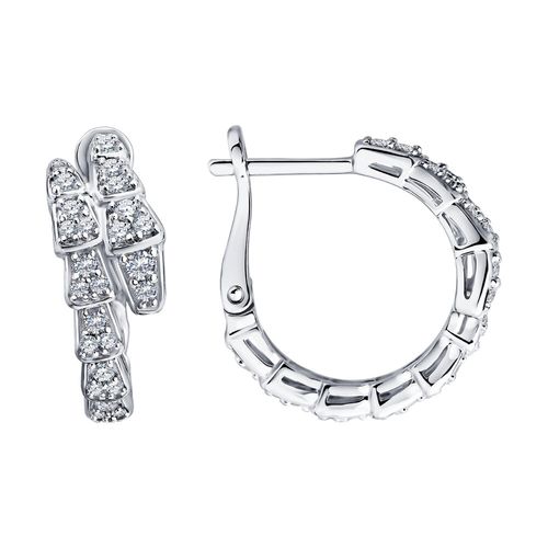 Сапфир каталог товаров Серьги из серебра с фианитом