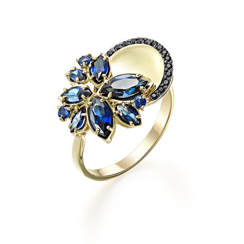 Сапфир каталог товаров Кольцо из желтого золота с корундом